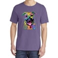 thumbnail image 2 of Wild Bobby,Don't Judge My Pitbull I Won't Judge Your Kids Funny Dog Lover Garment-Dyed Washed Look Short Sleeve Tees, Purple, Small, 2 of 3