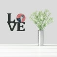 thumbnail image 2 of Harlequin Great Dane Love Metal Wall Artwork LOVE, 2 of 2