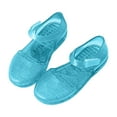 thumbnail image 3 of JDEFEG Girls' Jelly Sandals Comfort Summer Outdoor Casual Beach Shoes Non Slip Walking Shoes Girls Princess Shoes Children's Closed Toe Sandals Little Girl Baby Jelly Shoes Blue Size 11, 3 of 7