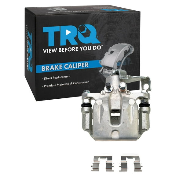 TRQ Rear Left Brake Caliper w/Bracket Drivers Side Compatible with 2013-2017 Hyundai Elantra GT 2012-2016 Veloster 2014-2018 Kia Forte 2014-2016 Forte Koup Forte5