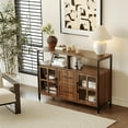 thumbnail image 6 of 58" Sideboard Buffet Cabinet with Storage, Coffee Bar Cabinet with 2 Drawers and 2 Barn Doors, for Kitchen, Living Room, Dining Room.Walnut, 6 of 7