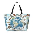 thumbnail image 2 of Xecao World Travel for versatile beach bag for women includes zipper pockets and waterproof material, ideal for vacations and adventures., 2 of 7