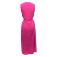 thumbnail image 5 of B91xZ Robes Printemps Été pour Femmes Décontractées Col en V Sans Manches Invité de Mariage Vacances Plage Longue Robe, Rose Vif m, 5 of 5