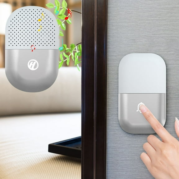 RnemiTe-amo Wireless Door Bell,Mini Waterproof Doorbell,1000 Feet Operating Range,Intelligent Home Wireless Doorbell, Bedside Emergency Call Button, Emergency Doorbell Clearance