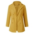 thumbnail image 3 of Vedolay Women's Suit Jackets Blazer for Women Double Open Front Casual Jacket Suit with Pocket,Yellow XXL, 3 of 5