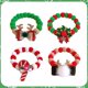 thumbnail image 4 of Christmas Cat and Dog Clothing Plush Ball Collar Reindeer Bow Wreath Vine Decoration Soft Material-M (40cm), 4 of 5