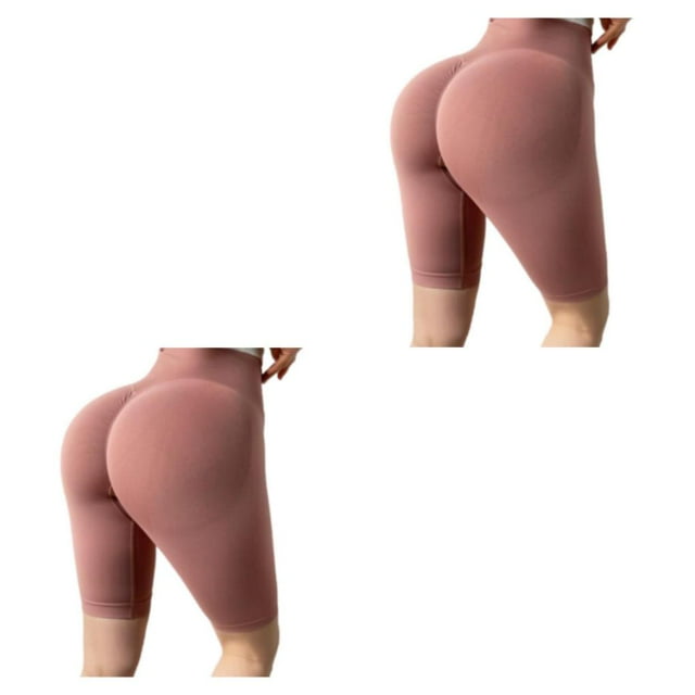 Minnieouse Gimnasio Mujer Poliéster Pantalones cortos de yoga Niñas Correr Jogging Ciclismo Fitness Cintura alta Levantamiento de glúteos Type3 NO3