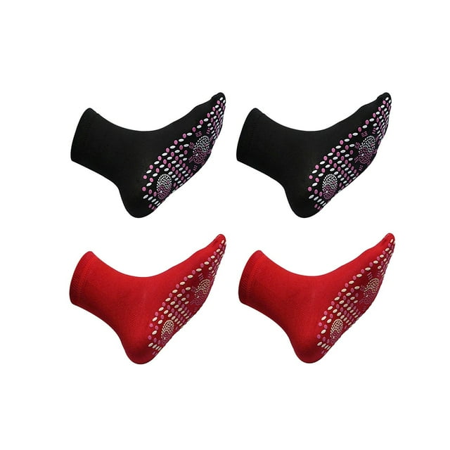 Xihbxyly Calcetines de Turmalina Autocalentables, Comodidad para Aliviar El Dolor, Terapia Antifatiga, Calidez En Frío, Deportes Al Aire Libre, Regalo Unisex (2 Pares)