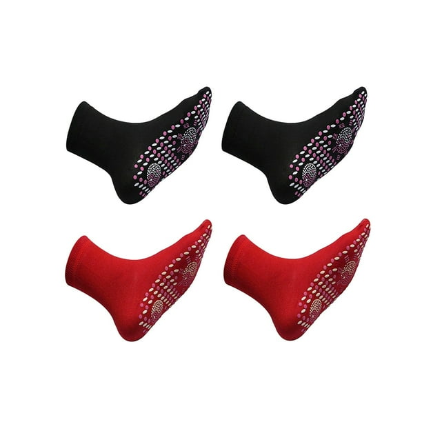 Fiudx Calcetines de Turmalina Autocalentables, Comodidad para Aliviar El Dolor, Terapia Antifatiga, Calidez En Frío, Deportes Al Aire Libre, Regalo Unisex (2 Pares)