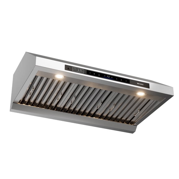 BRANO Convertible Range Hood Stainless Steel for Under Cabinet & Wall Mount 1200 CFM Range Hood 36 Inch, Dual Motor DC Inverter, Memory Function, Low Noise