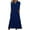 Dark Blue, variant on WREESH Womens Summer Casual Boho Dress Floral Print Midi Beach Dresses Fashion V-Neck Button Short Sleeve Vacation Dress Dark Blue
