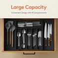 thumbnail image 5 of Norcho Silverware Drawer Organizer, Expandable Utensil Tray for Kitchen, Cutlery and Flatware Holder, Adjustable Storage for Spoons, Forks and Knives, 13–22 x 15", Black, 5 of 8