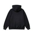 thumbnail image 3 of JTieacloth Mens Hooded Sweatshirt Men's Long Sleeve Hooded Sweatshirt Casual Solid Holiday Hoodie Pullover Tops Black, 3 of 3