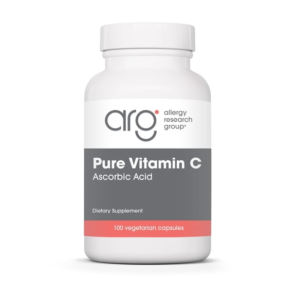 ARG Pure Vitamin C - 2 g Ascorbic Acid - Antioxidant & Immune System Support - Unbuffered Supplement - Hypoallergenic - 50 Servings - 100 Capsules