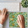 thumbnail image 2 of Pineapple Computer Mouse Pad Leaf Plants Tropical Fruit Cartoon Mint Green Yellow Wipeable Polyester Rubber Decorative Desk Mat Perfect for Home Library or Office Work (9.5"x7.9"), 2 of 6