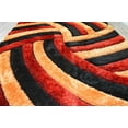 thumbnail image 4 of 4D Shaggy Rug Hand Carved Plush Thick Modern Contemporary Abstract For Living Room Bedroom 6483 (2'6"x7'9" Runner,Burgundy), 4 of 7