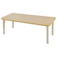 thumbnail image 1 of ECR4Kids 30in x 60in Rectangle Everyday T-Mold Adjustable Activity Table Maple/Maple/Sand - Chunky Leg, 1 of 2