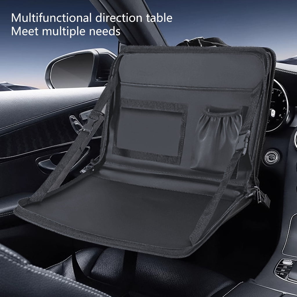 Multifunctional Car Tray Table Portable Folding Car Desk for Steering Wheel & Seat Back for Large Vehicles Like Trucks