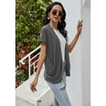 thumbnail image 5 of Sherrylily Women Short Sleeve Cardigans Summer Lightweight Sheer Open Front Drape Tops, 5 of 7
