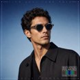 thumbnail image 4 of SA106 Round Thick Horn Rim Polarized Sunglasses Retro Hipster UV400 TAC Lens / Slate Frame - Black Lens, 4 of 7