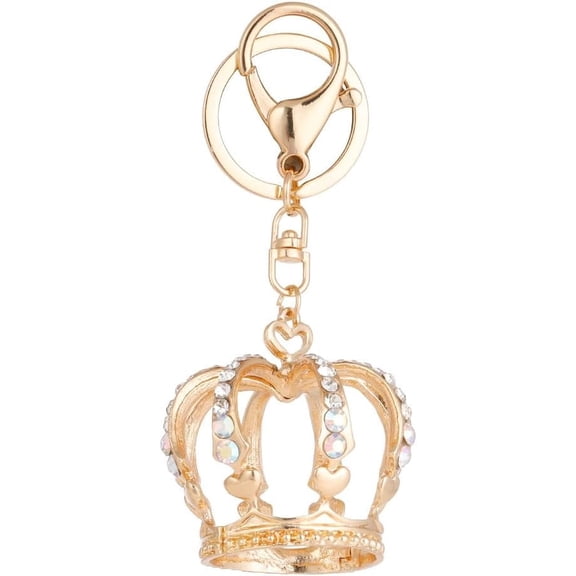 Sparkle Crystal King's Crown Keychain Car Key Ring Souvenir Gift for Family daughter gifts