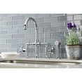 thumbnail image 3 of Kingston Brass KS2331RX Belknap Two-Handle 4-Hole Deck Mount Industrial Style Bridge Kitchen Faucet with Brass Side Sprayer in Polished Chrome, 3 of 7