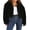 Black, variant on Douhoow Women Winter Warm Coat Solid Color Zipper Jacket Long Sleeve Fluffy Fleece Jacket