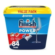 Finish Power Dishwasher Pods, No Pre-Rinse Dishwasher Detergent Tabs Soap, Deep Clean, 84 Count