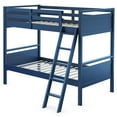 thumbnail image 1 of Costway Twin Over Twin Bunk Bed Convertible 2 Individual Beds Wooden Navy, 1 of 10