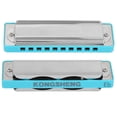 thumbnail image 3 of Blues Harmonica 10‑Hole Mouthorgan Eb Key ABS Resin Comb Beginner Gifts Professional(Blue ), 3 of 4