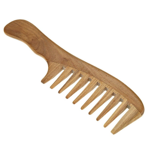 1 Pc Wooden Comb Natural Green Sandalwood Handmade Wide Tooth Wooden Comb Massage Comb Handmade Comb Hair Care