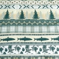 thumbnail image 4 of Chezmoi Collection Meadow 3-Piece Southwestern Cabin Lodge Comforter Set, Multicolor Pine Tree Fish Deer Explorer Mountain Printed Microfiber Bedding, Queen, 4 of 6