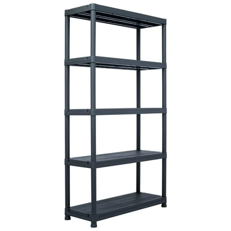 

Tebru Storage Shelf Rack Black 551.2 lb 31.5 x15.7 x70.9 Plastic