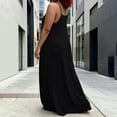thumbnail image 4 of StSilkitty Plus Size Maxi Dresses for Womens Solid Color Adjustable Spaghetti Strap Sleeveless V Neck Long Sundresses, 4 of 5