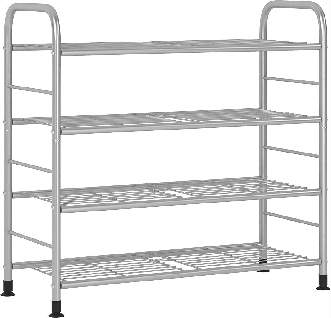 4Tier Shoe rack for closet Metal free standing shoe racks Unit Tall