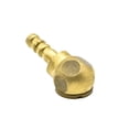 thumbnail image 4 of Interstate Pneumatics T07 1/4" Hose Barb Brass Angle Ball Foot Chuck with Sut-off Valve, 4 of 5