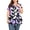 Violet Purple Flower, variant on TARAINYA Women Plus Size Flutter Short Sleeve Henley Neck Top Loose Casual