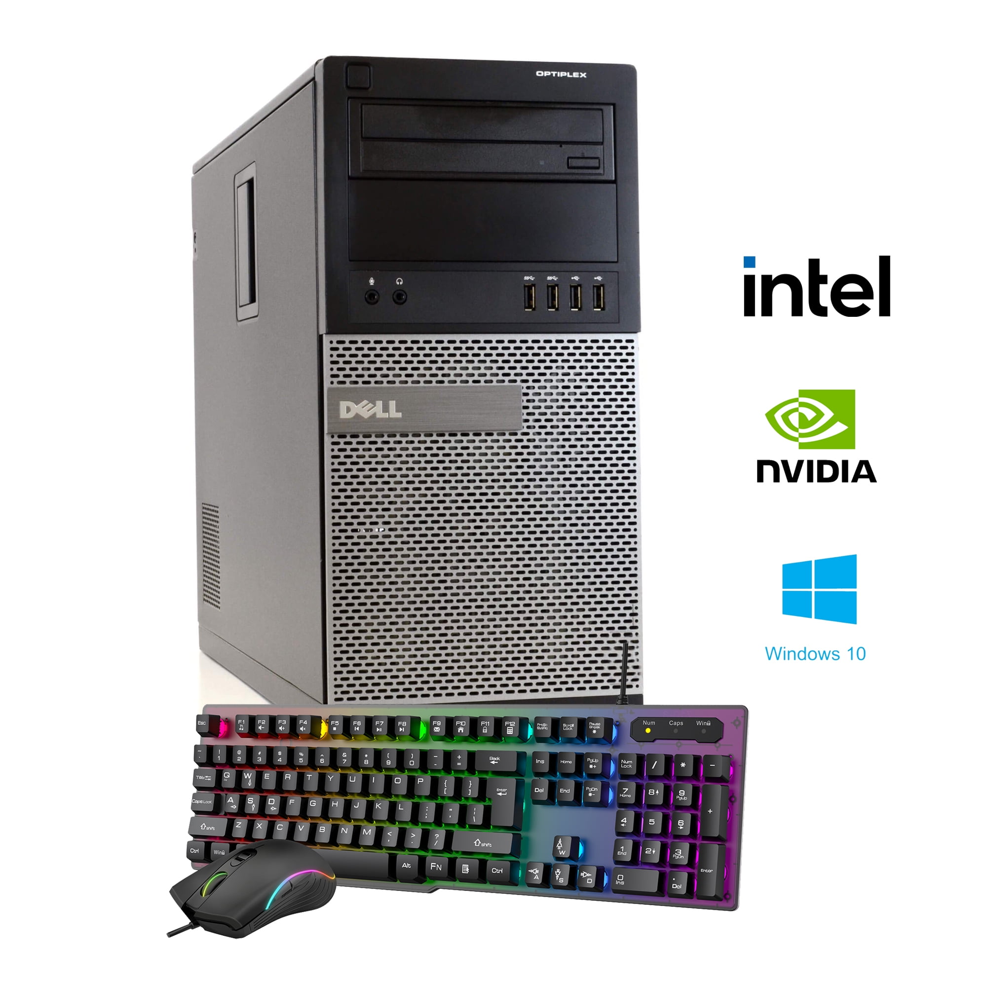 Gaming Dell Optiplex 9020 Mini Tower Desktop PC @ i7-4770-3.4 GHz, NVIDIA  GT 1030 2GB GDDR5, 16 GB Ram, 1TB (1000GB) SSD Drive + 1 TB HDD, WiFi,