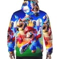 thumbnail image 6 of Lsque Mario Pattern Casual Men's Hoodie,Hooded Sweatshirt with Kangaroo Pocket,Pullover Hoodie-Medium, 6 of 8