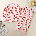 thumbnail image 2 of TOWED22 Toddler Boys Outfits Long Sleeve Cute Print Graphic Crewneck Top Elastic Waist Pants Soft Fall Winter Set 2 Piece(Pink,2-3 Y), 2 of 4