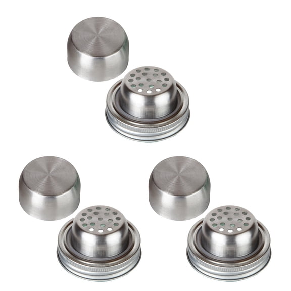 Shengyu 2/3 Pcs Couvercles de Shaker Masonjar Antirouille Couvercle Grand Scellé Facile à Nettoyer Ouverture Uniforme pour Diamètre - Ensemble Idéal de Cuisine 3 Pcs