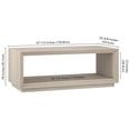 thumbnail image 5 of Evelyn&Zoe Tannen 48" Wide Rectangular Coffee Table, Alder White, 5 of 7