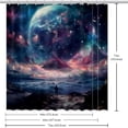 thumbnail image 6 of Nebula Waterproof Shower Curtain Set with Hook, Printed Design for Bathroom Decoration, 6 of 6