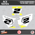thumbnail image 3 of Kalair GFX Graphics Kit for Husqvarna TC125, TC250, FC250 and FC350 FC450 (2019-2022) Ace Series, 3 of 5