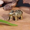 thumbnail image 2 of Injueey Elefante pequeños adornos estatuilla en miniatura bronce antiguo decoración del hogar estatua de Animal multifuncional regalo de Tratamientos de ventanas, 2 of 6