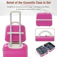thumbnail image 5 of PAPROOS 2 Piece Luggage Sets, 20in Hardside Luggage with Cosmetic Case, Lightweight Suitcase with Spinner Wheels and TSA Lock, Carry on Vintage Suitcase, Pink, 5 of 8