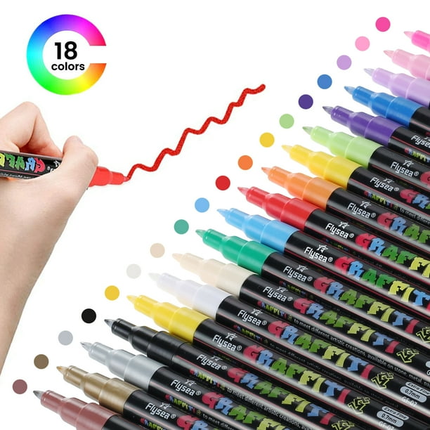 breuk band Celsius Everso 18-color DIY Photo Album Graffiti Marker Pen, Scrapbook Crafts  Ceramics Marker Pen ,Paint Pen ,Oily Pen - Walmart.com