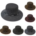 thumbnail image 4 of Xfvqtps Sun Hats for Men Vintage Distressed Breathable Bucket Hat Foldable Packable Sun Protection Summer Fishing Hat, 4 of 4