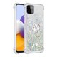 thumbnail image 2 of Funda para Samsung Galaxy A22 5G con Brillo Líquido Flotante, Purpurina, Parachoques y Anillo Giratorio Soporte, 2 of 5