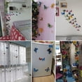 thumbnail image 2 of 12 pegatinas de pared de mariposas de PVC para decoración de bodas, fiestas, mariposas, rojas, 2 of 8